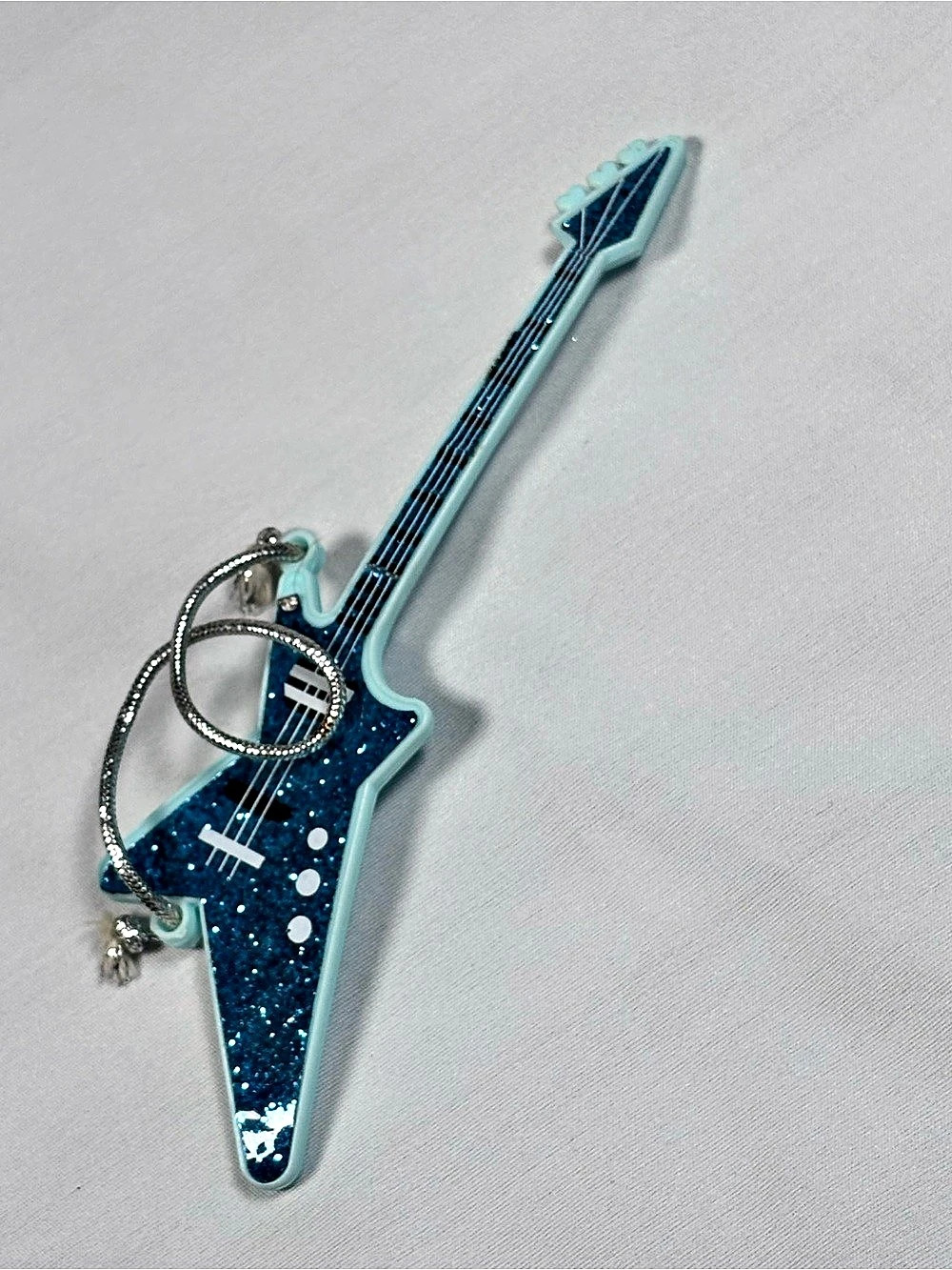 Blue Guitar Pendant Necklace